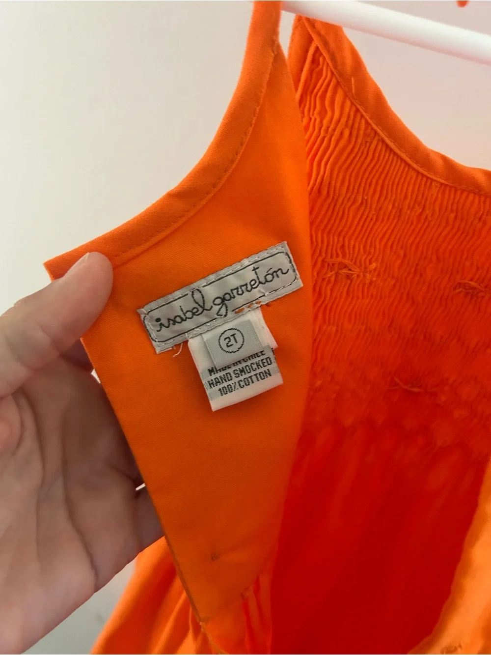 Isabel Garreton smocked orange